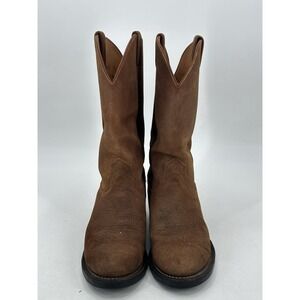 Vintage Nocona Boots Men's Brown Suede Cowboy Boots Size‎ 8.5 D Made In USA